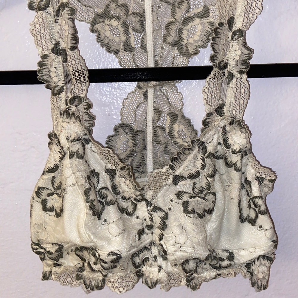 Grey and white bralette